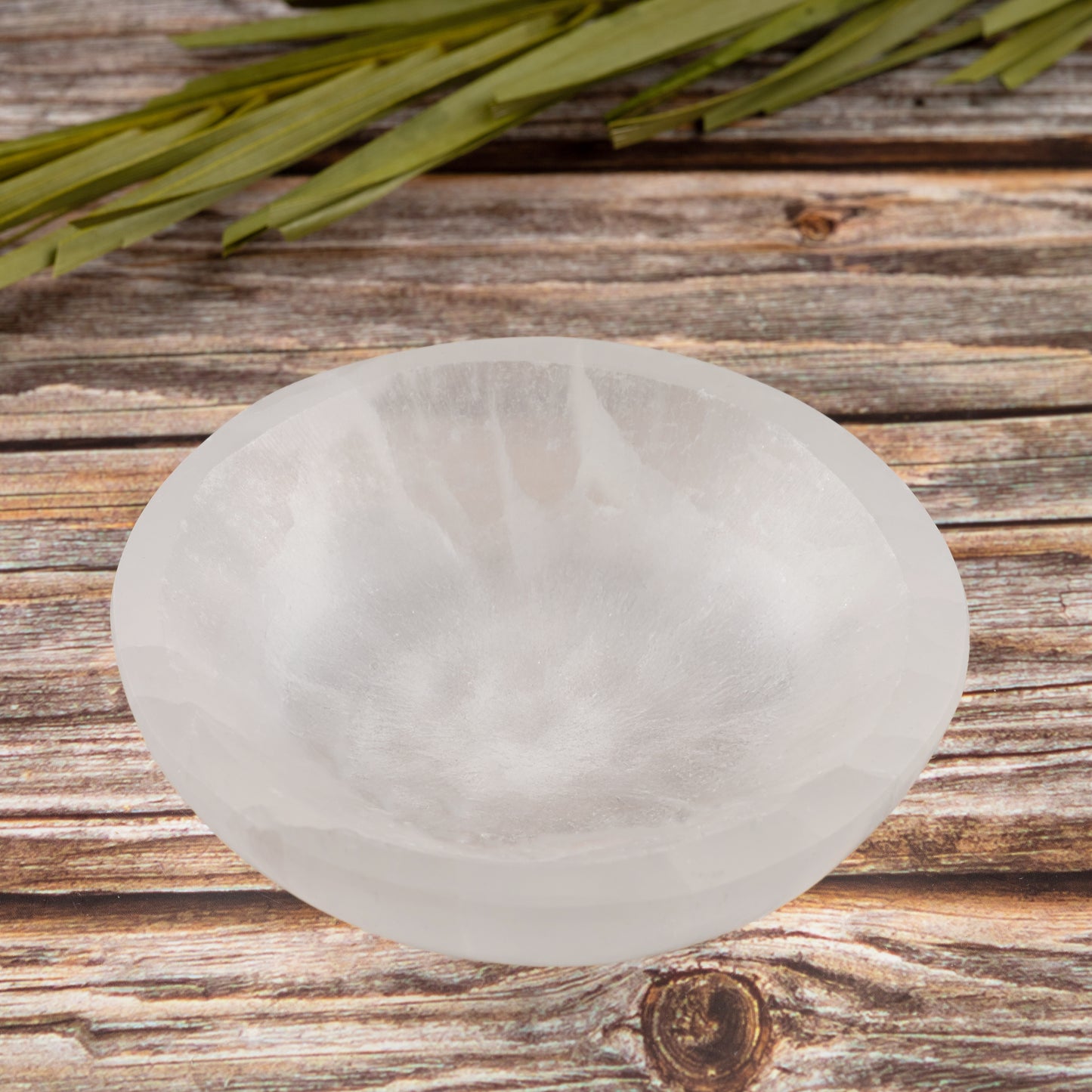 4" Selenite Bowl Round, Selenite Crystal Cleansing Bowl, Healing Crystals & Stones, Spiritual Crystal Decor