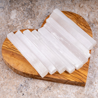 4" Selenite Sticks 4 pc, Selenite Crystal, Reiki Crystals, Selenite Healing Crown Chakra, Meditation, Protection Crystal, Selenite Cleansing