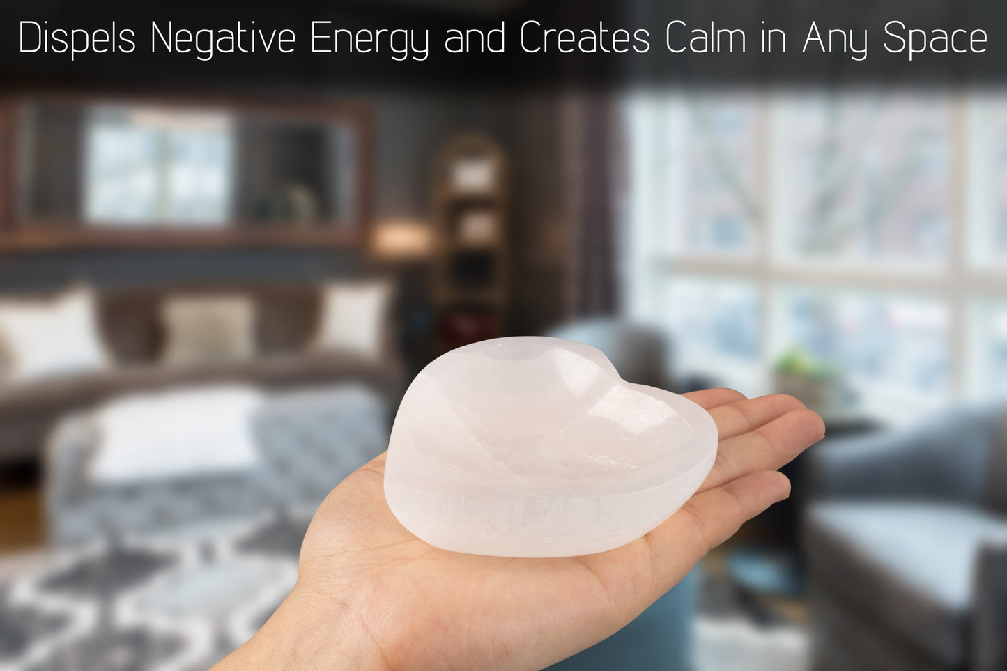 Selenite Bowl Heart Shape, Selenite Crystal Cleansing Bowl, Healing Crystals & Stones, Spiritual Crystal Decor