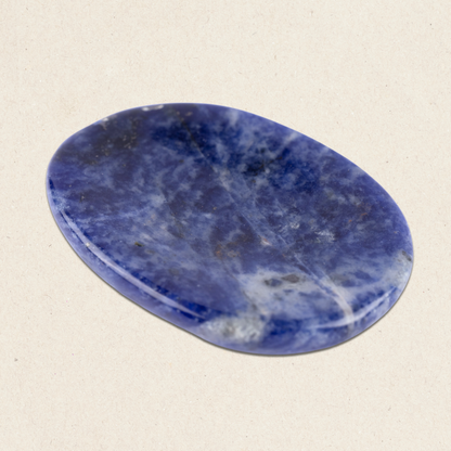 Sodalite Worry Stone for Anxiety Relief, Healing Crystals & Natural Energy Healing Thumb Stone, Perfect Meditation & Spiritual Gift