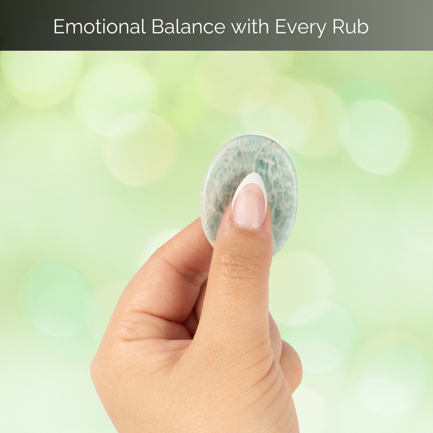 Amazonite Worry Stone for Anxiety Relief, Healing Crystals & Natural Energy Healing Thumb Stone, Perfect Meditation & Spiritual Gift