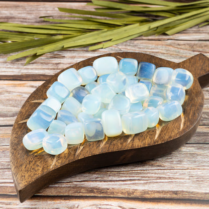 Opalite Crystal Tumble Stone - Authentic Polished Stone for Meditation, Spiritual Gifts, Chakra Healing, Reiki, & Energy Work