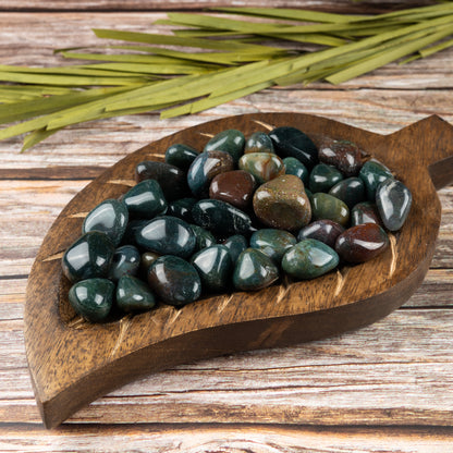 Bloodstone Crystal Tumble Stone - Authentic Polished Stone for Meditation, Spiritual Gifts, Chakra Healing, Reiki, & Energy Work