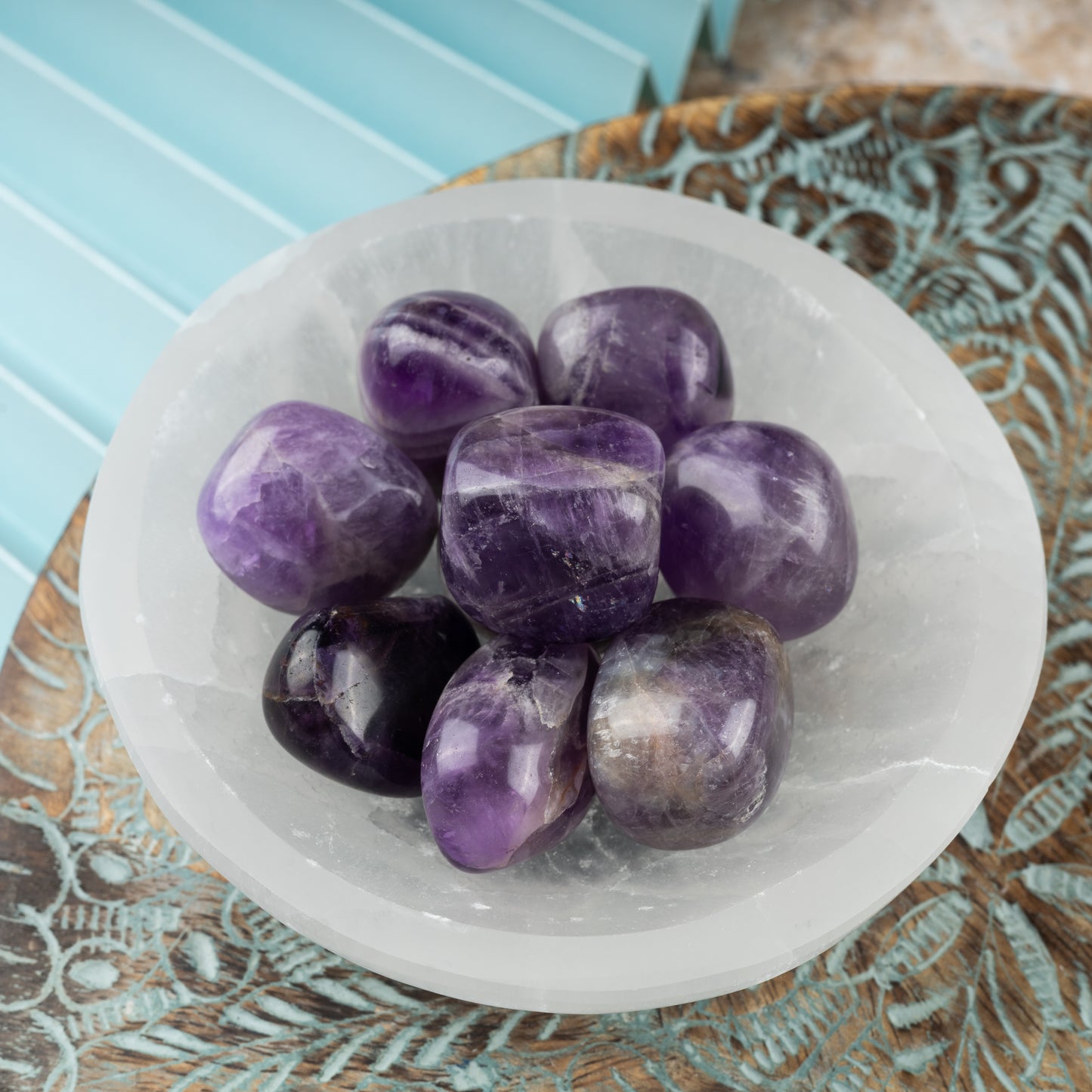 Amethyst Crystal Tumble Stone - Authentic Polished Stone for Meditation, Spiritual Gifts, Chakra Healing, Reiki, & Energy Work