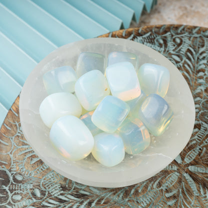 Opalite Crystal Tumble Stone - Authentic Polished Stone for Meditation, Spiritual Gifts, Chakra Healing, Reiki, & Energy Work