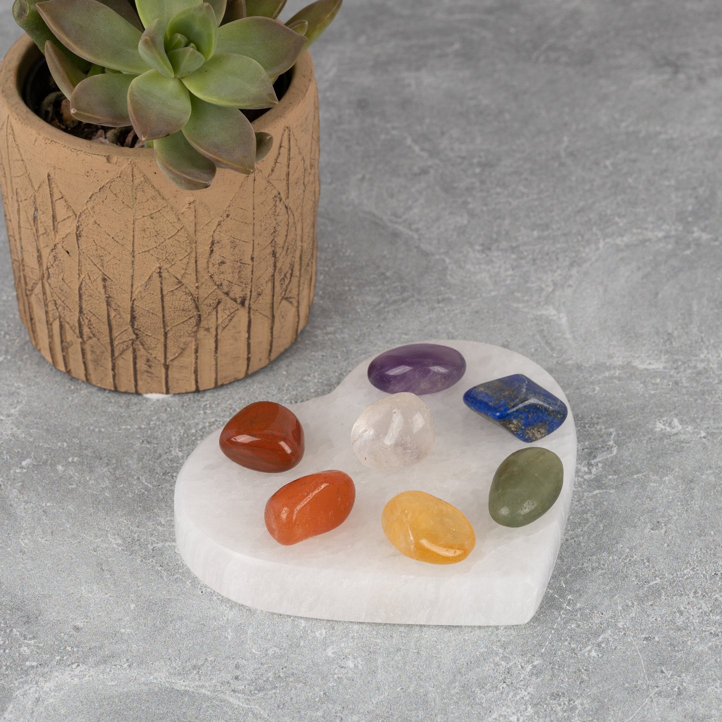Selenite Heart Plate, Flat Crystal Plate, Crystal Stone Holder, Natural Selenite Gift, Crystal Decor, Choose Size