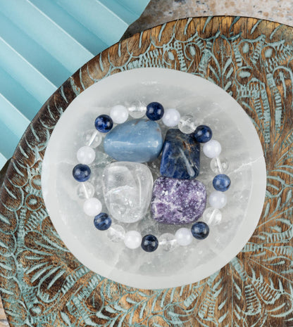 Positive Energy Manifestation Crystal Bracelet and Tumbled Crystals, Healing Crystal Set,  Energy Crystals, Intention Bracelet Crystal Kit