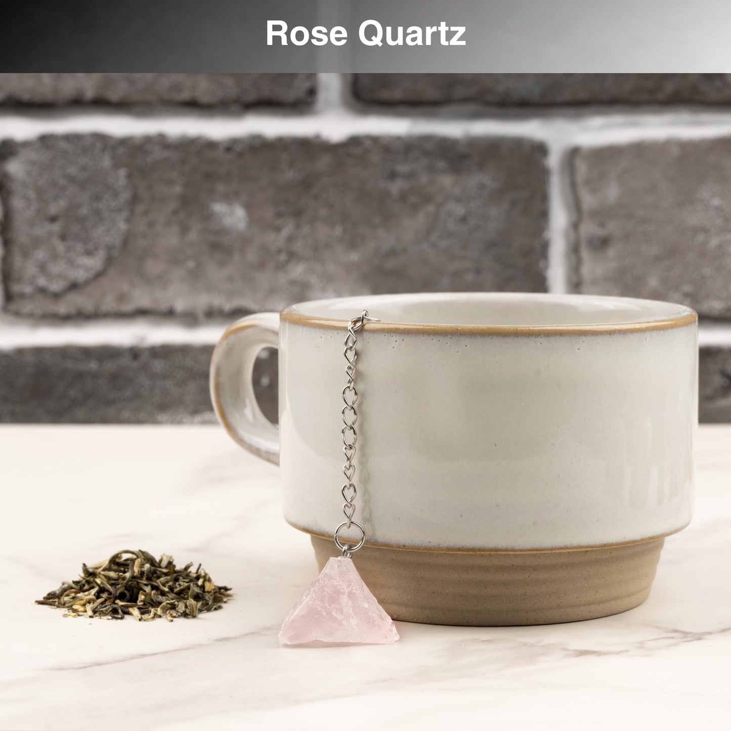 Raw Crystal Tea Infuser, Loose Leaf Tea Steeper with Natural Stone, Tea Lover Gift, Rough Crystal Tea Ball, Amethyst, Rose Quartz & More