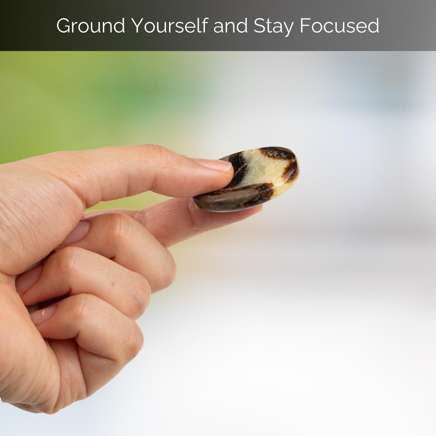 Septarian Worry Stone for Anxiety Relief, Healing Crystals and Natural Energy Healing Thumb Stone, Perfect Meditation & Spiritual Gift