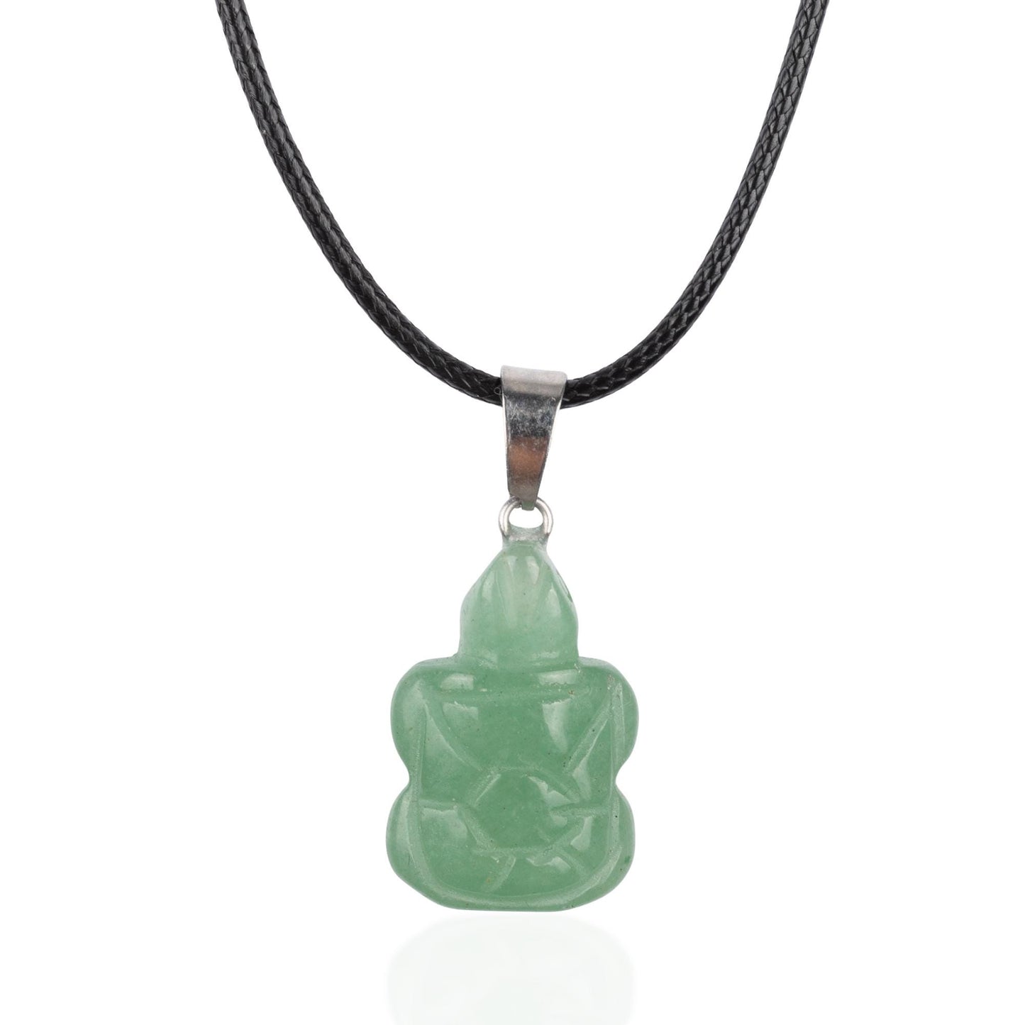 Turtle Pendant Crystal Necklace with 18" Black Cord, Natural Healing Crystal Jewelry Gift, Amethyst, Rose Quartz, Lapis Lazuli, Red Jasper