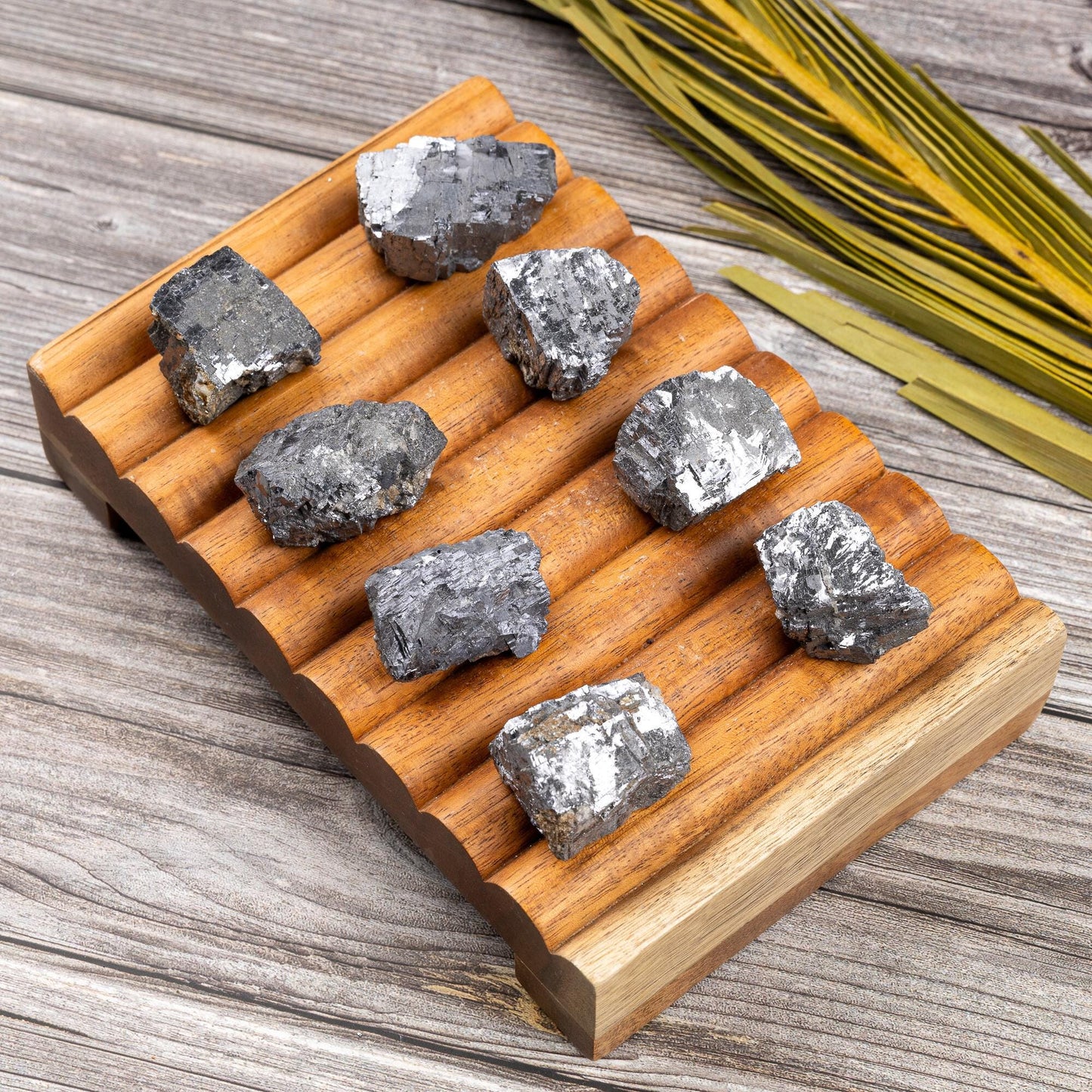 Galena Raw Stone Crystal Specimen, Natural Metallic Mineral Chunk, 0.75–1.25 Inch Collector Piece, Grounding Display Crystal