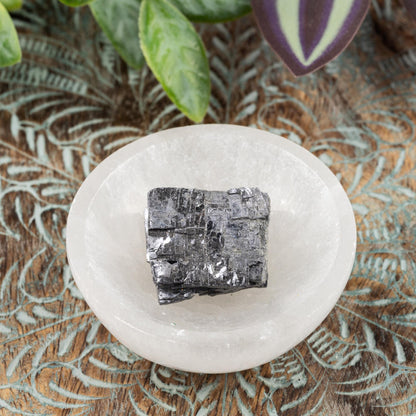 Galena Raw Stone Crystal Specimen, Natural Metallic Mineral Chunk, 0.75–1.25 Inch Collector Piece, Grounding Display Crystal