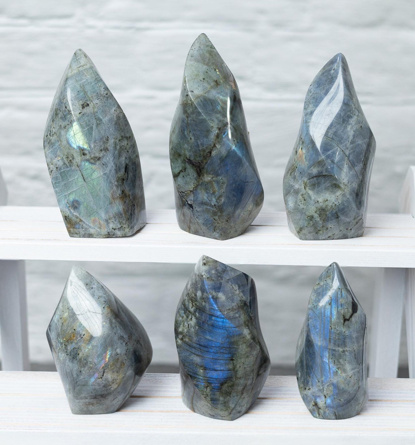 Labradorite Flame, Natural Hand Carved Crystal, Decorative Stone for Home Decor, Crafting, Crystal Display & Gift