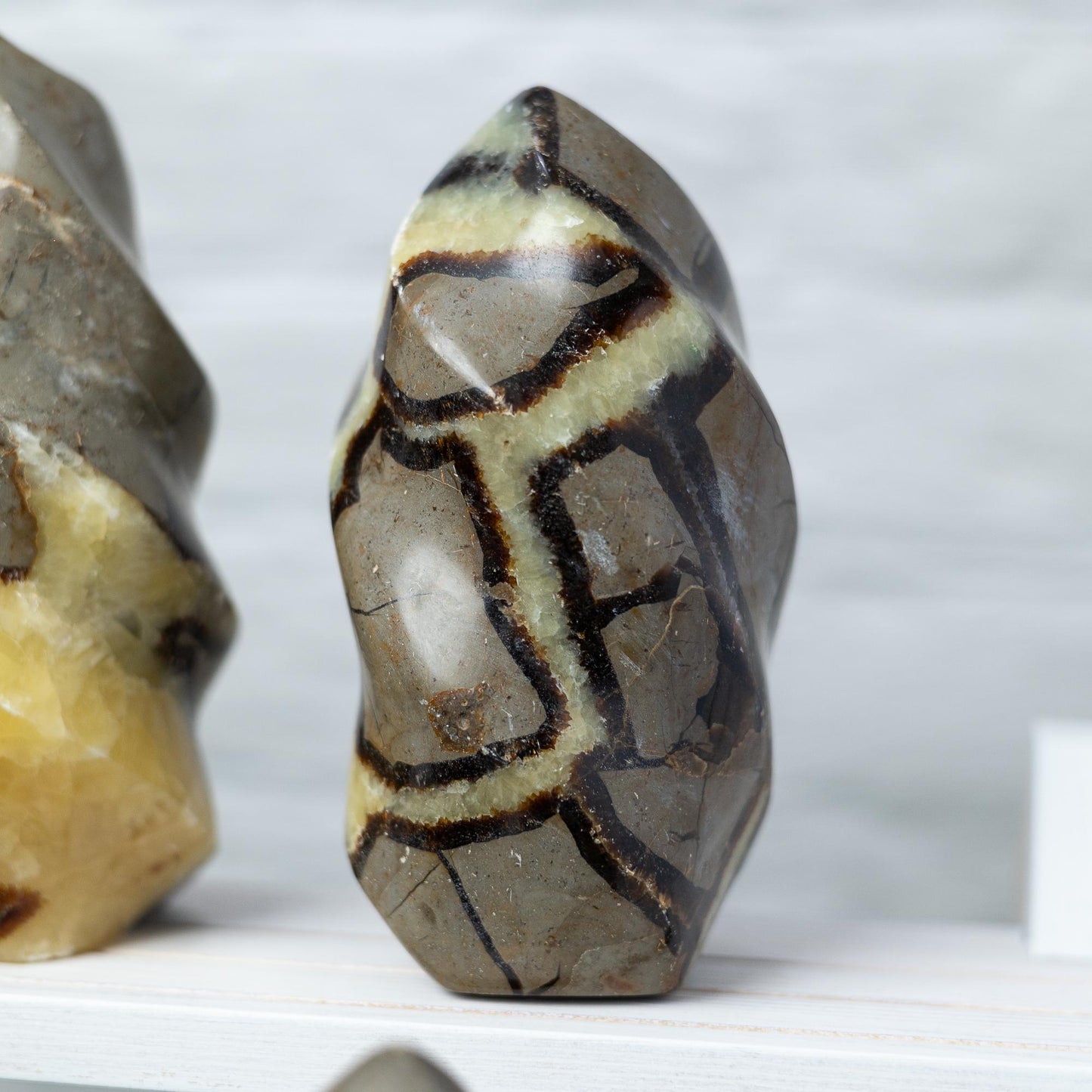 Septarian Flame, Natural Hand Carved Crystal, Decorative Stone for Home Decor, Crafting, Crystal Gift