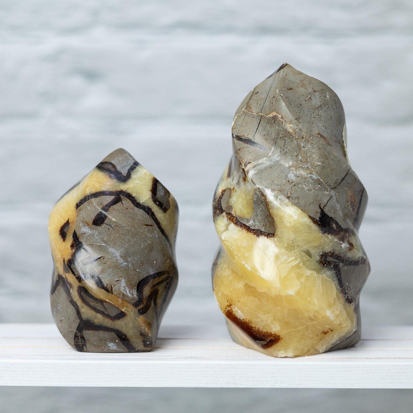Septarian Flame, Natural Hand Carved Crystal, Decorative Stone for Home Decor, Crafting, Crystal Gift