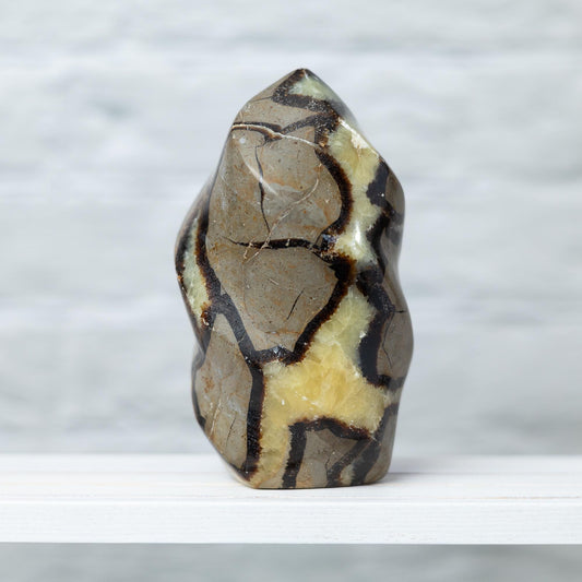 Septarian Flame, Natural Hand Carved Crystal, Decorative Stone for Home Decor, Crafting, Crystal Gift