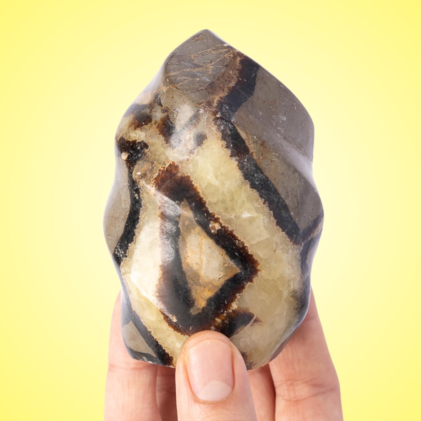 Septarian Flame, Natural Hand Carved Crystal, Decorative Stone for Home Decor, Crafting, Crystal Gift