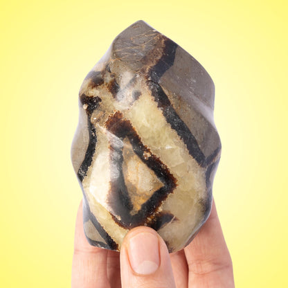 Septarian Flame, Natural Hand Carved Crystal, Decorative Stone for Home Decor, Crafting, Crystal Gift