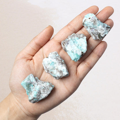 Amazonite Raw Stone, Natural Crystal, Rough Mineral Specimen, Home Decor, Craft Supply, Display Stone, Decorative Crystal Gift, Size 1-1.5"