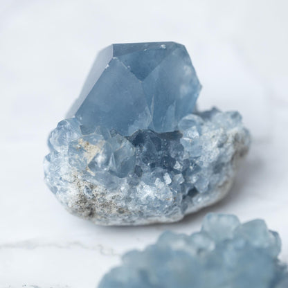 Natural Celestite Crystal Cluster, Raw Blue Celestite Stone, Mineral Specimen, Crystal Decor, Crystal Lovers Gift, Multiple Sizes Available