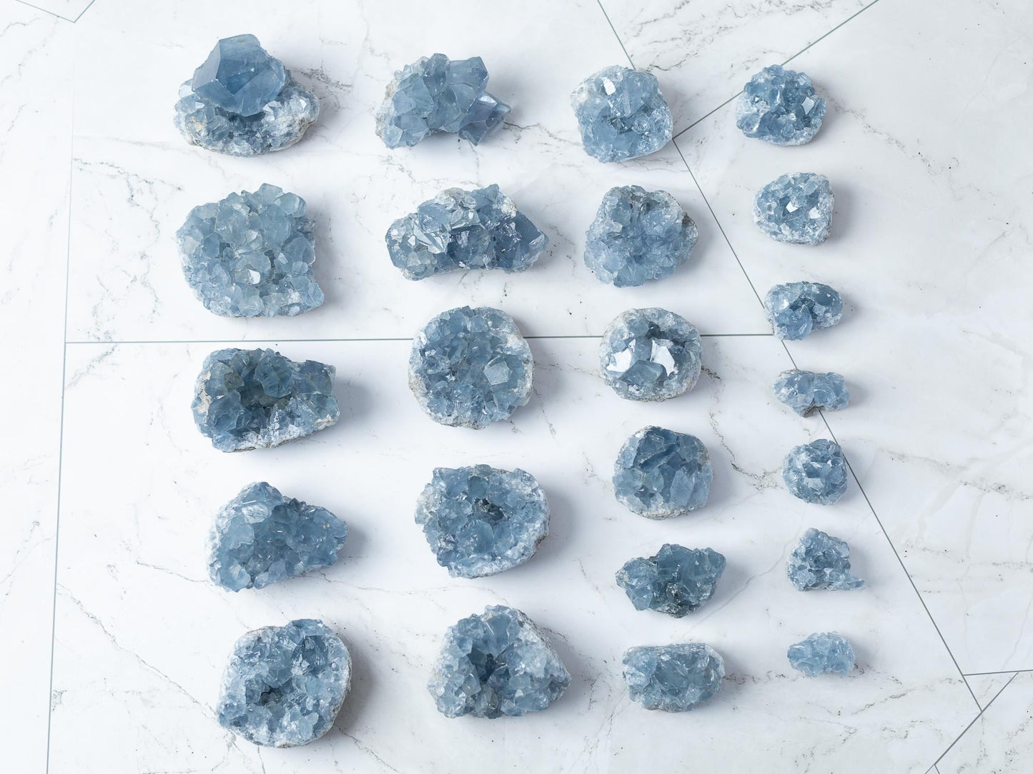 Natural Celestite Crystal Cluster, Raw Blue Celestite Stone, Mineral Specimen, Crystal Decor, Crystal Lovers Gift, Multiple Sizes Available