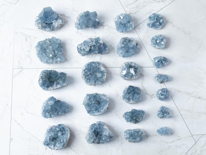 Natural Celestite Crystal Cluster, Raw Blue Celestite Stone, Mineral Specimen, Crystal Decor, Crystal Lovers Gift, Multiple Sizes Available