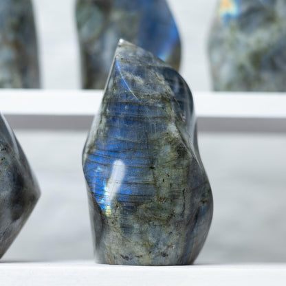 Labradorite Flame, Natural Hand Carved Crystal, Decorative Stone for Home Decor, Crafting, Crystal Display & Gift