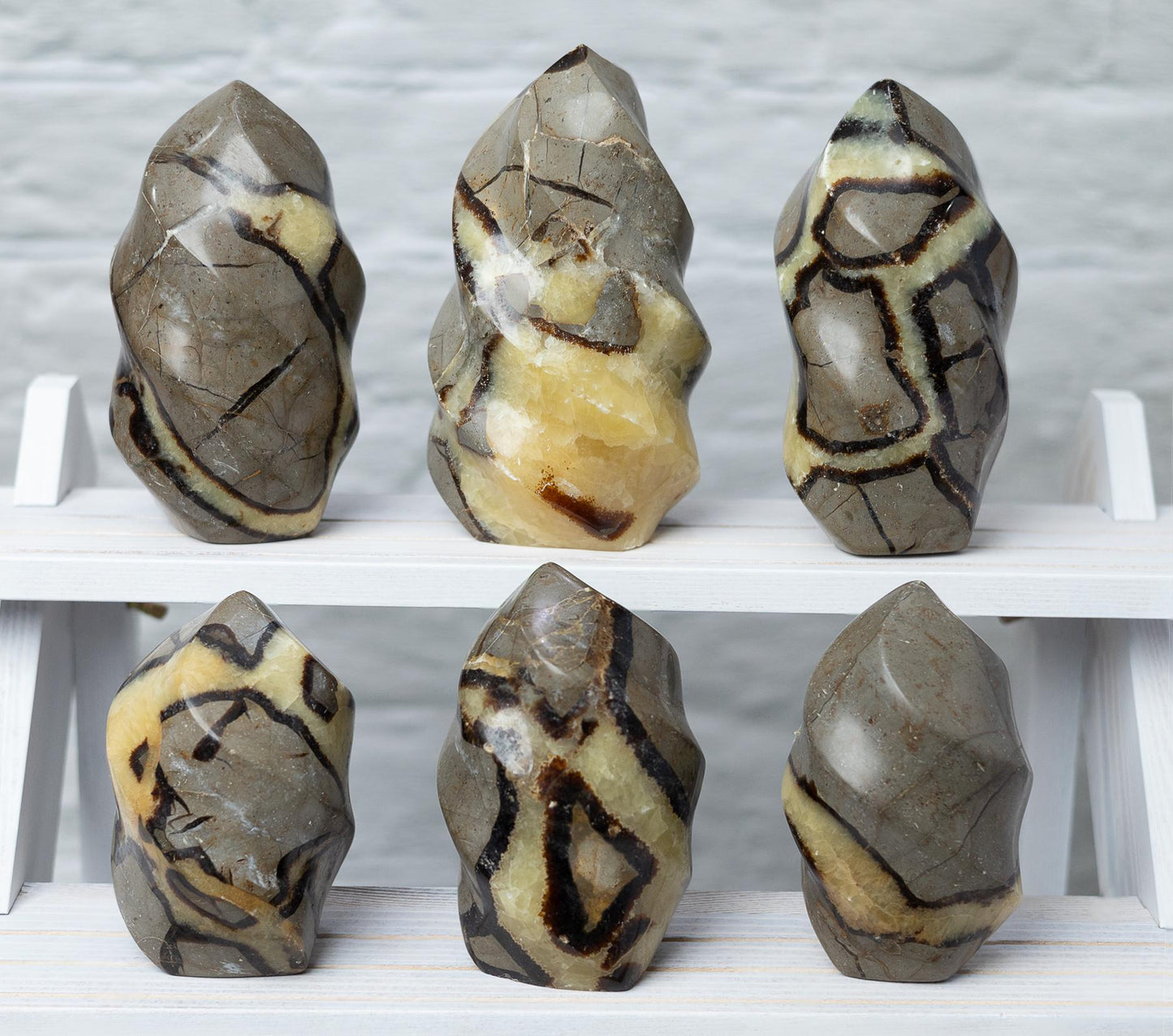 Septarian Flame, Natural Hand Carved Crystal, Decorative Stone for Home Decor, Crafting, Crystal Gift