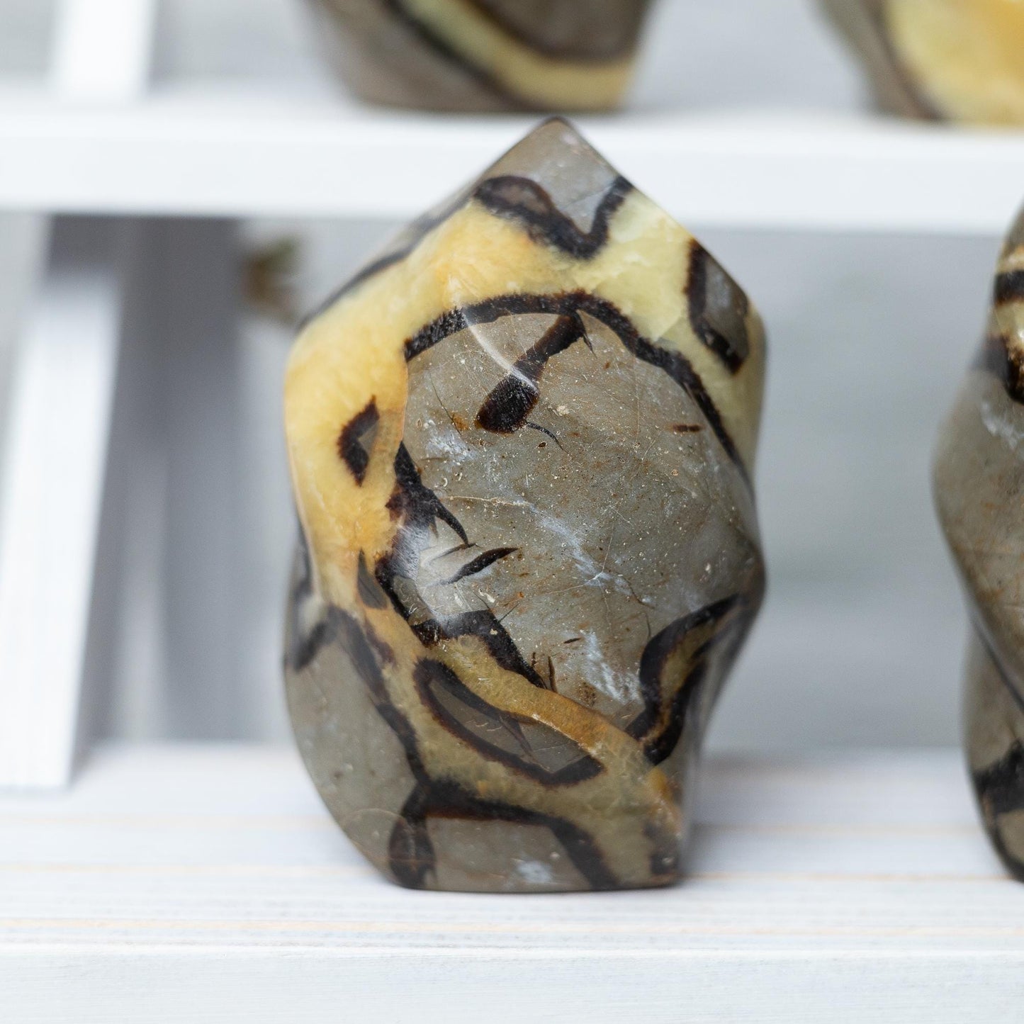 Septarian Flame, Natural Hand Carved Crystal, Decorative Stone for Home Decor, Crafting, Crystal Gift