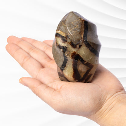 Septarian Flame, Natural Hand Carved Crystal, Decorative Stone for Home Decor, Crafting, Crystal Gift