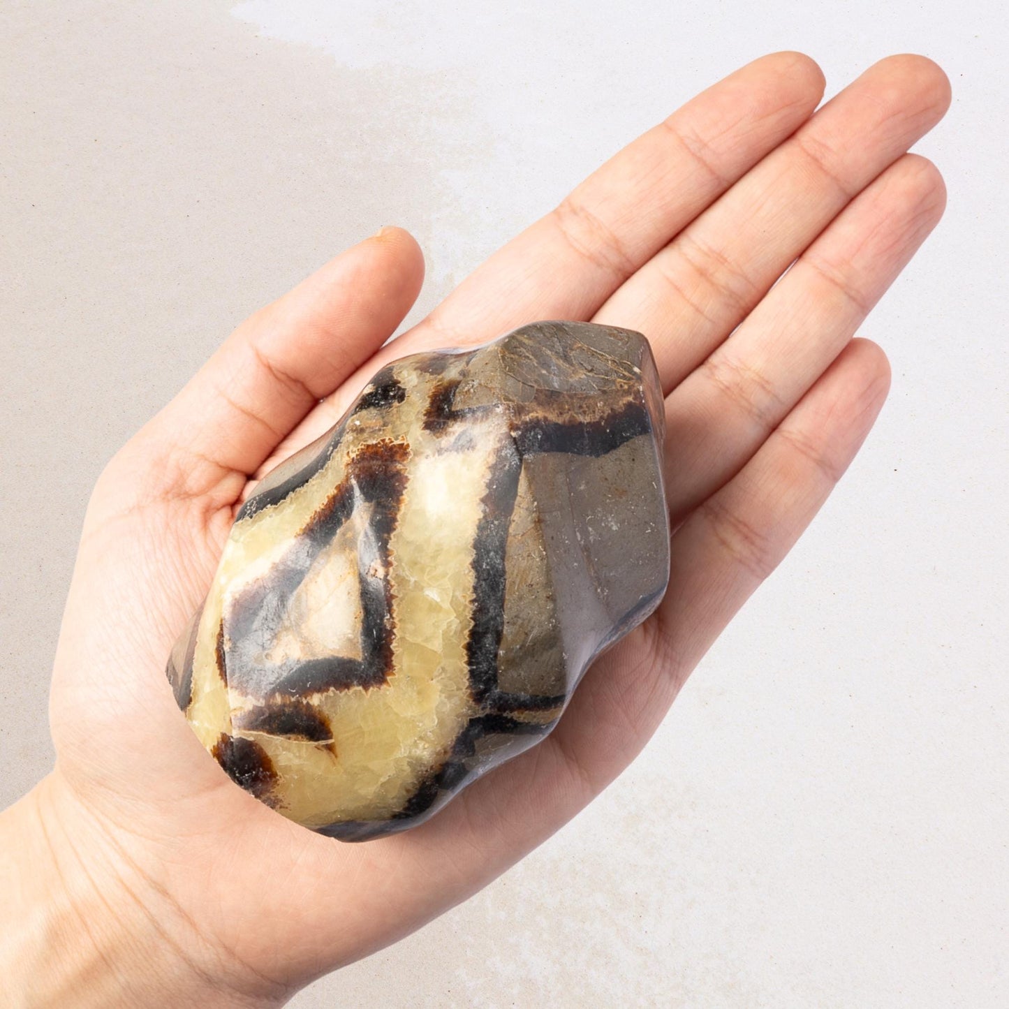 Septarian Flame, Natural Hand Carved Crystal, Decorative Stone for Home Decor, Crafting, Crystal Gift