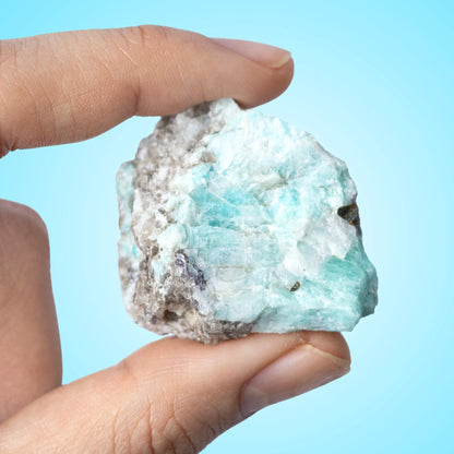 Amazonite Raw Stone, Natural Crystal, Rough Mineral Specimen, Home Decor, Craft Supply, Display Stone, Decorative Crystal Gift, Size 1-1.5"