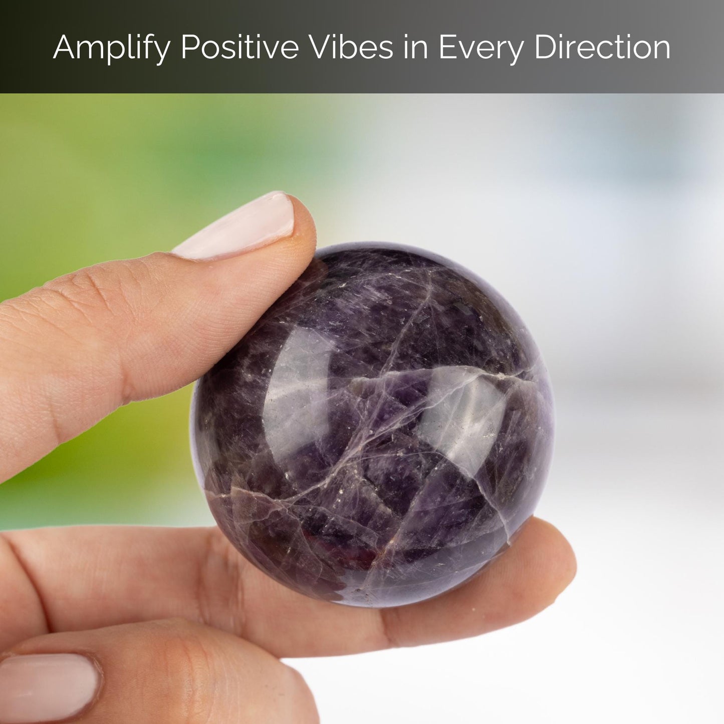 Amethyst Sphere with Stand, Natural Polished Crystal Ball, Decorative Stone, Home Decor, Crafting, Display Piece, Crystal Gift
