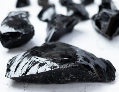 Raw Black Obsidian Stone, Natural Volcanic Glass Specimen, Rough Crystal, Collector Stone, Craft Supply, Choose Your Size