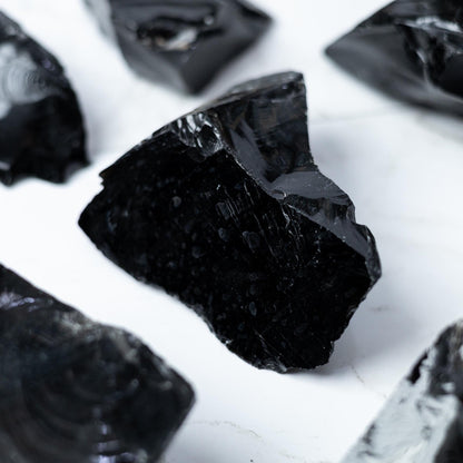 Raw Black Obsidian Stone, Natural Volcanic Glass Specimen, Rough Crystal, Collector Stone, Craft Supply, Choose Your Size