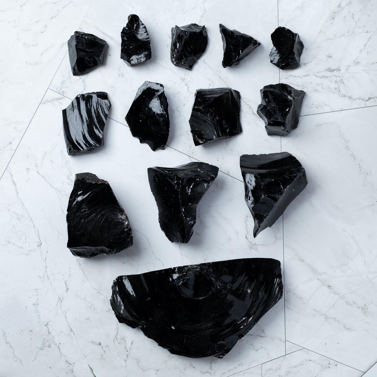Raw Black Obsidian Stone, Natural Volcanic Glass Specimen, Rough Crystal, Collector Stone, Craft Supply, Choose Your Size