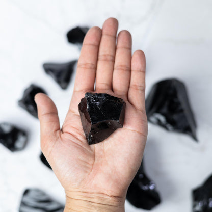 Raw Black Obsidian Stone, Natural Volcanic Glass Specimen, Rough Crystal, Collector Stone, Craft Supply, Choose Your Size