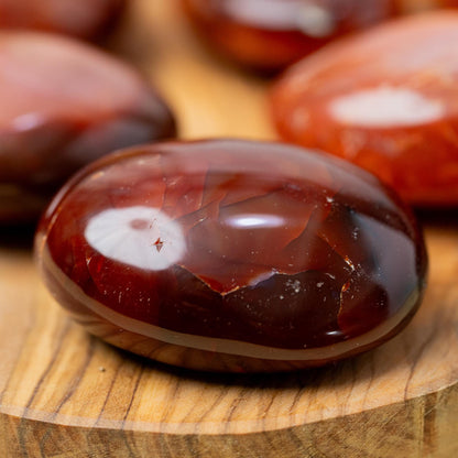 Carnelian Palm Stone, Natural Polished Crystal, Smooth Pocket Stone, Worry Stone, Craft Supply, Crystal Gift, Choose Your Size