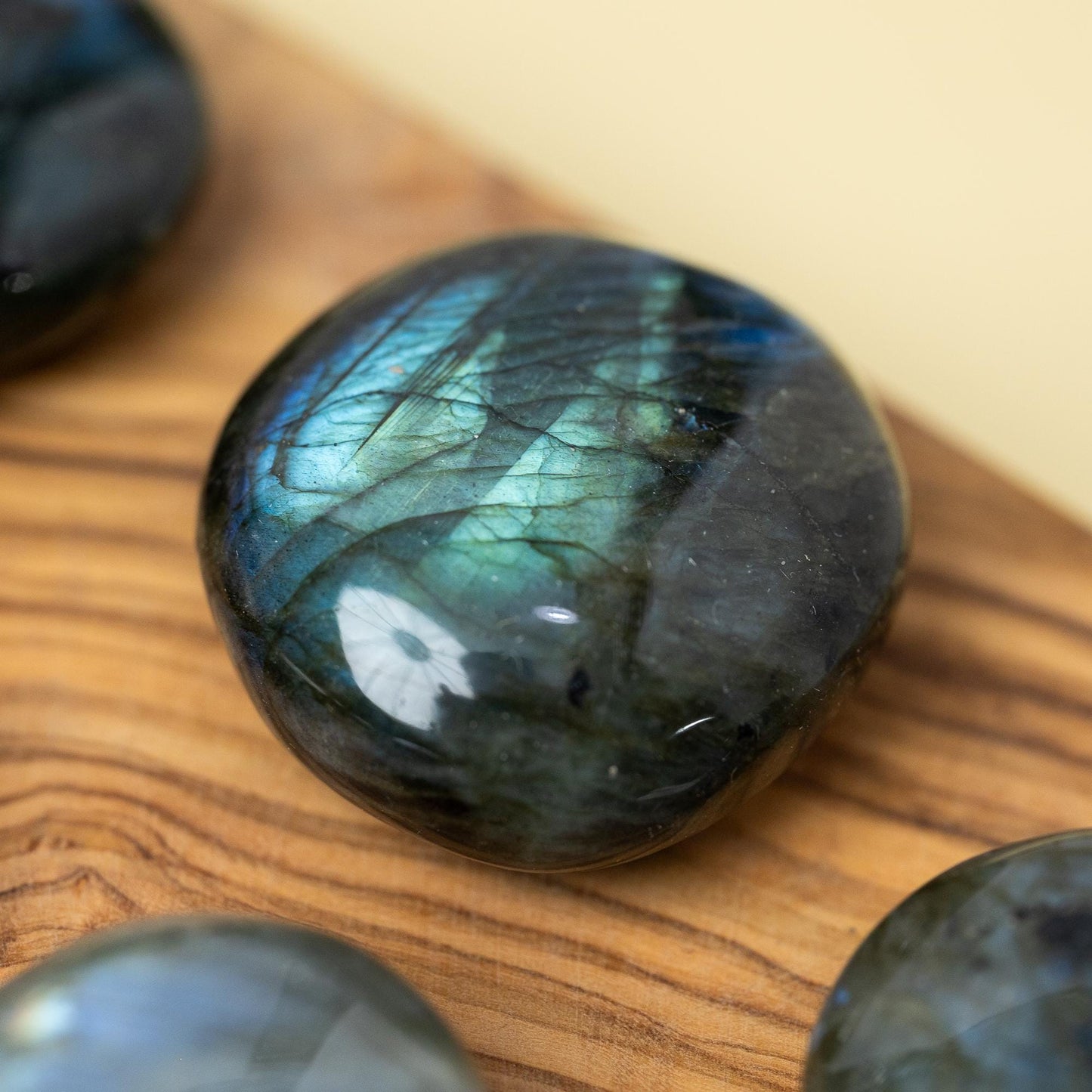 Labradorite Pebble Shaped Palm Stone, Natural Polished Labradorite Crystal, Craft Supply, Worry Stone, Crystal Gift, Choose Your Size