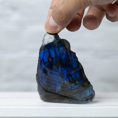 Labradorite Crystal Freeform Slab, Polished Front with Natural Raw Back, High Flash Labradorite, Natural Crystal Specimen, Crystal Gift