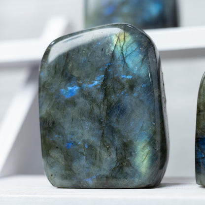 Labradorite Freeform, Polished High Flash Crystal, Natural Stone Specimen, Collector Crystal Gift, Choose Size