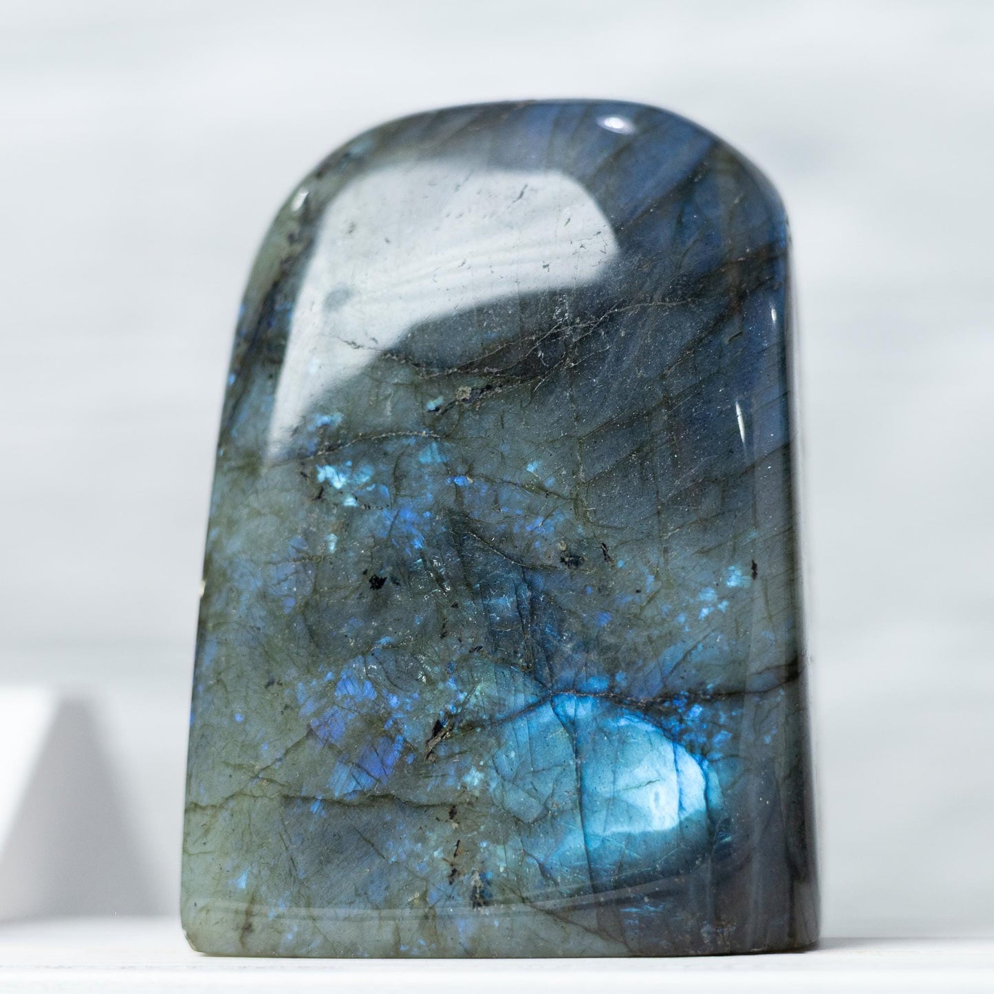Labradorite Freeform, Polished High Flash Crystal, Natural Stone Specimen, Collector Crystal Gift, Choose Size