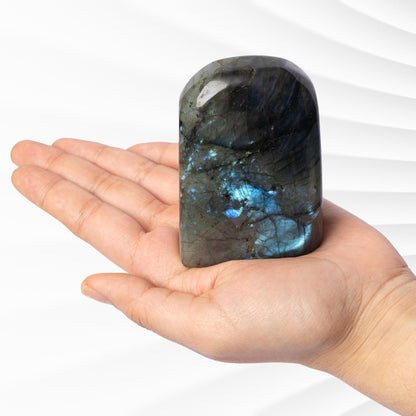 Labradorite Freeform, Polished High Flash Crystal, Natural Stone Specimen, Collector Crystal Gift, Choose Size