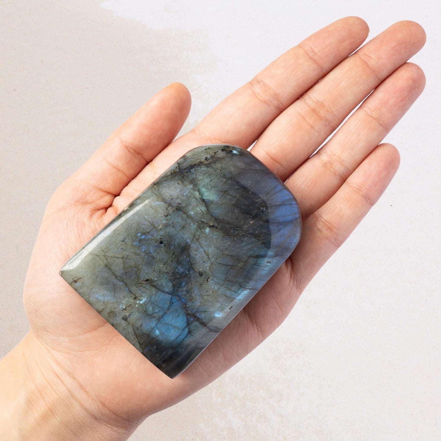 Labradorite Freeform, Polished High Flash Crystal, Natural Stone Specimen, Collector Crystal Gift, Choose Size