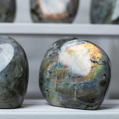 Labradorite Freeform, Polished Purple Flash Crystal, Natural Stone Specimen, Craft Supply, Collector Gift, Choose Size