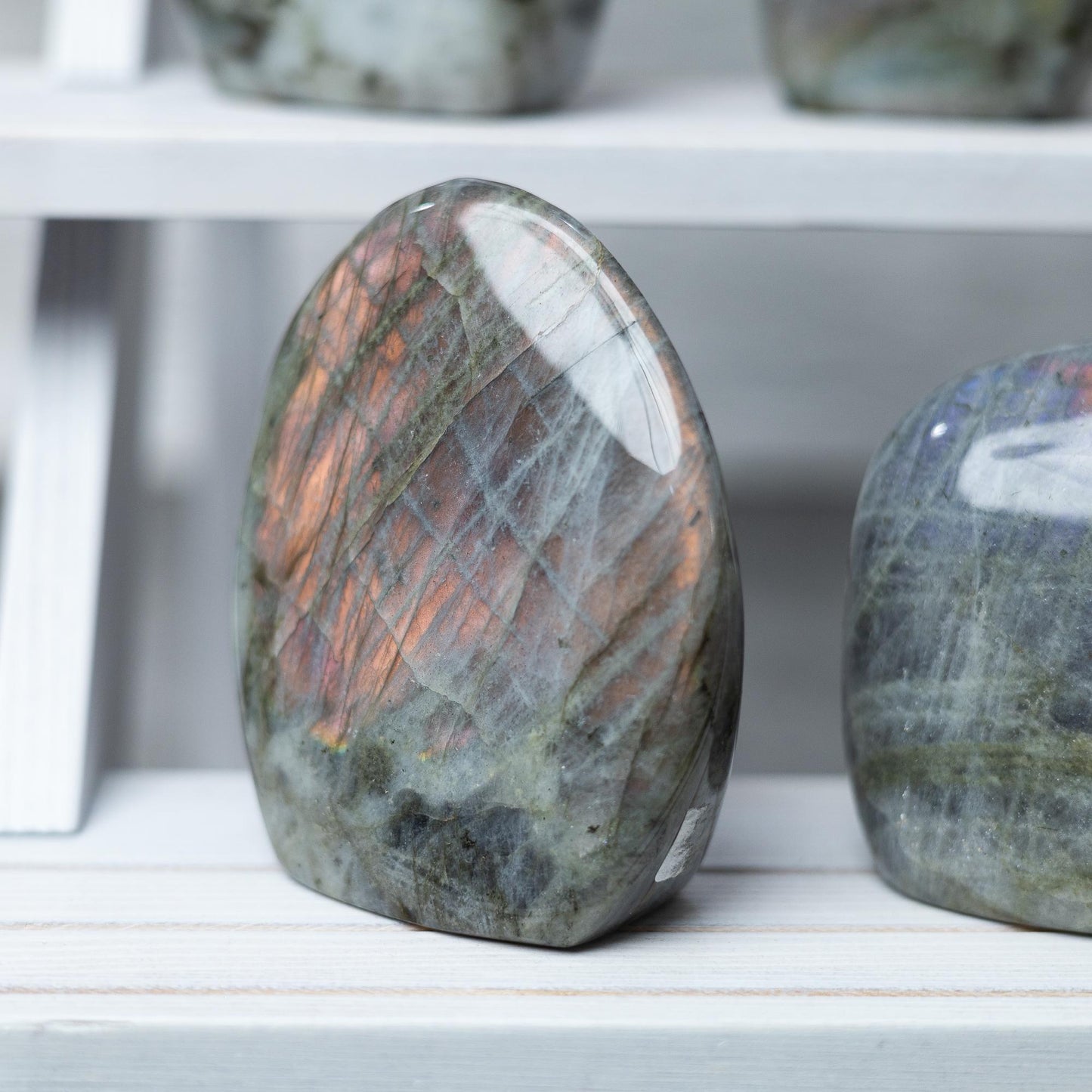 Labradorite Freeform, Polished Purple Flash Crystal, Natural Stone Specimen, Craft Supply, Collector Gift, Choose Size