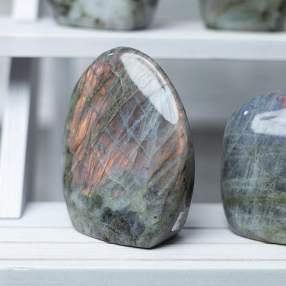 Labradorite Freeform, Polished Purple Flash Crystal, Natural Stone Specimen, Craft Supply, Collector Gift, Choose Size