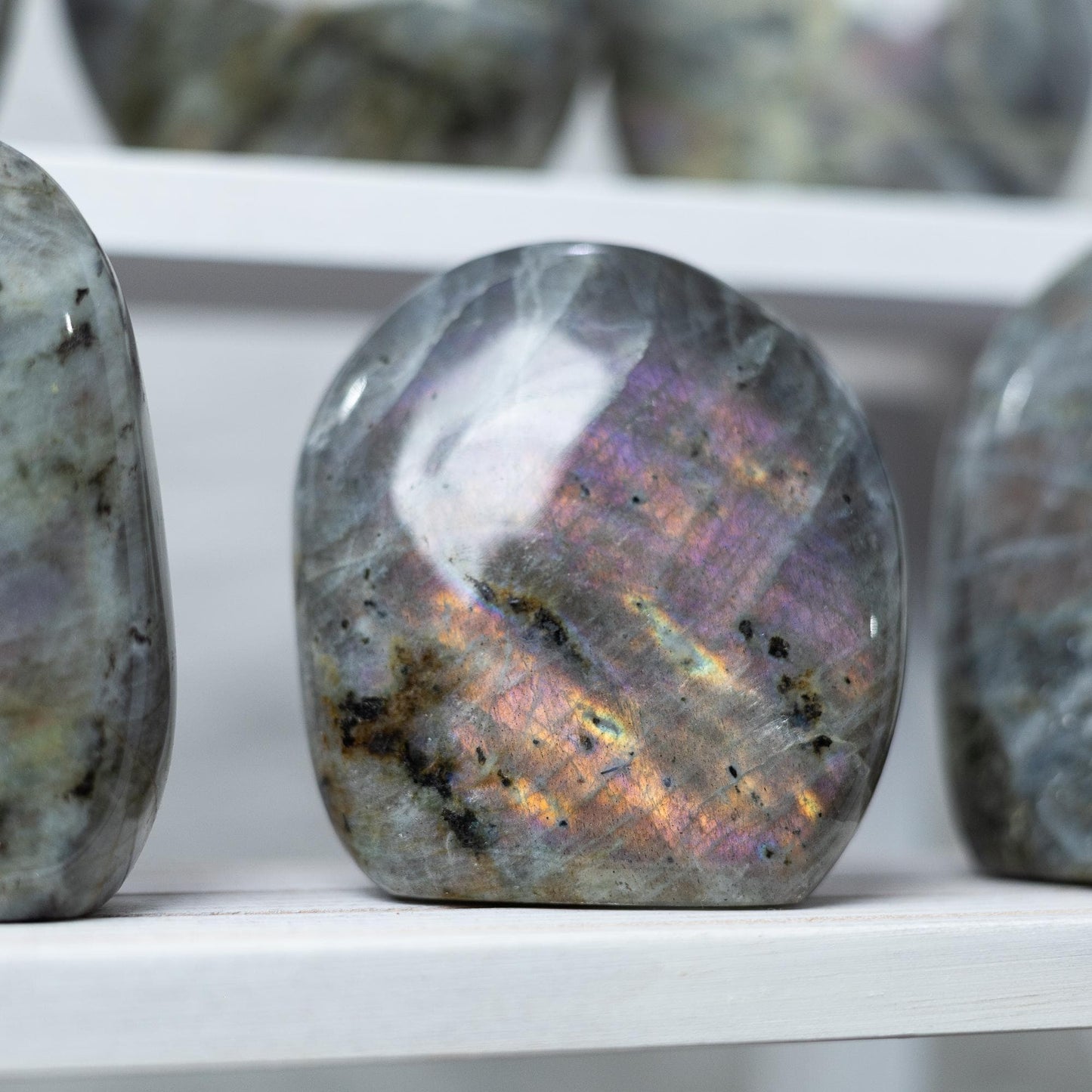Labradorite Freeform, Polished Purple Flash Crystal, Natural Stone Specimen, Craft Supply, Collector Gift, Choose Size