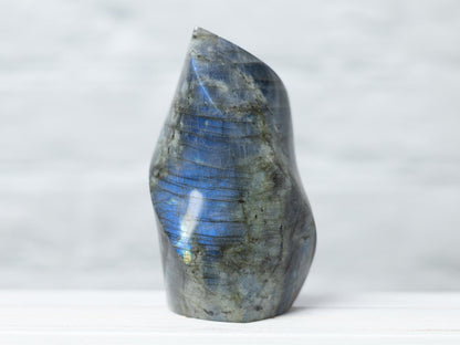 Labradorite Flame, Natural Hand Carved Crystal, Decorative Stone for Home Decor, Crafting, Crystal Display & Gift