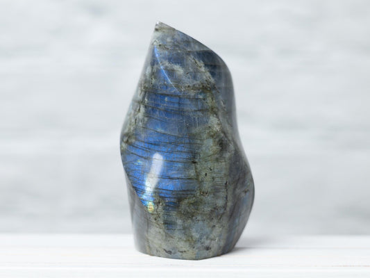 Labradorite Flame, Natural Hand Carved Crystal, Decorative Stone for Home Decor, Crafting, Crystal Display & Gift